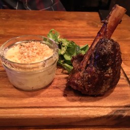 Crispy glazed lamb shank 